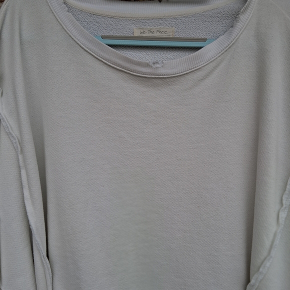 ๐ We The Free Free People Creamy White Camden Sweatshirt. Sz. M - Picture 4 of 11